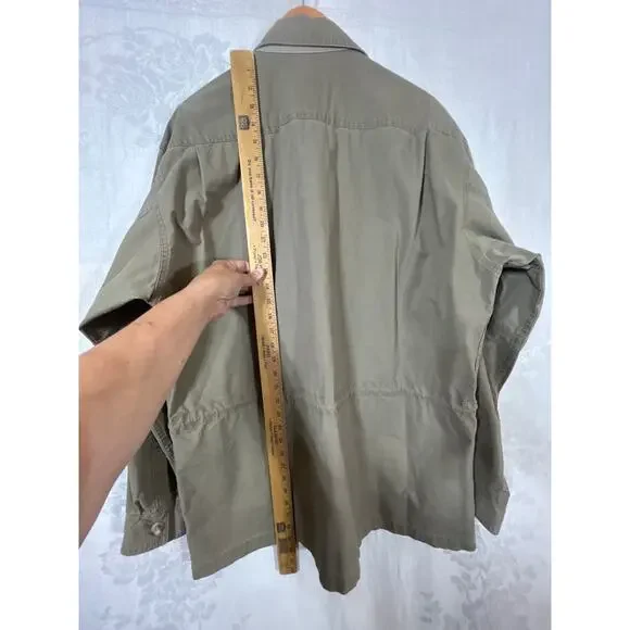 Vintage Cabelas Safari Series Jacket XL Tan Utility Field Coat Barn Chore Jungle